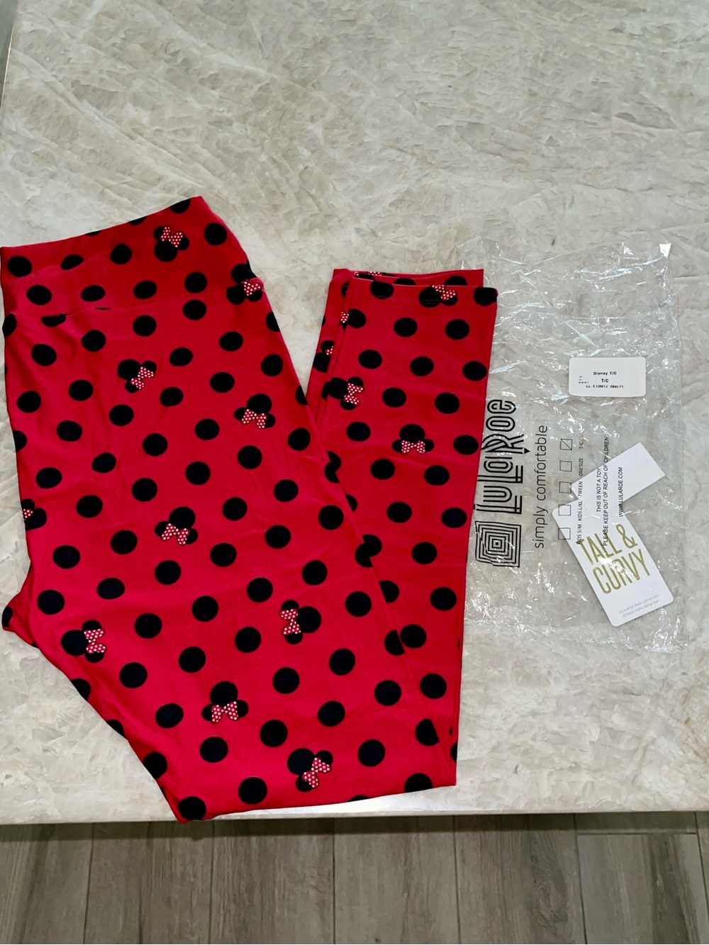 NWT LulaRoe Disney Minnie leggings sz TC